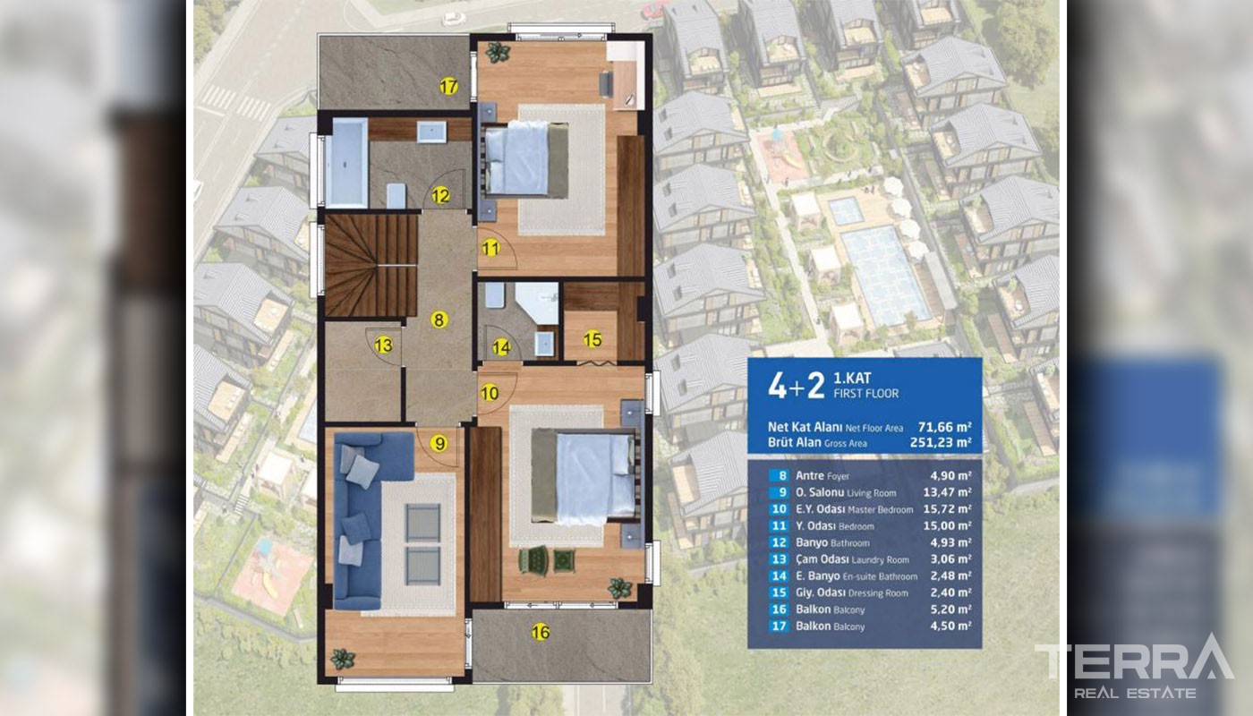 Spacious Villas for Sale in Istanbul Büyükçekmece Surrounded by Nature - 27277
