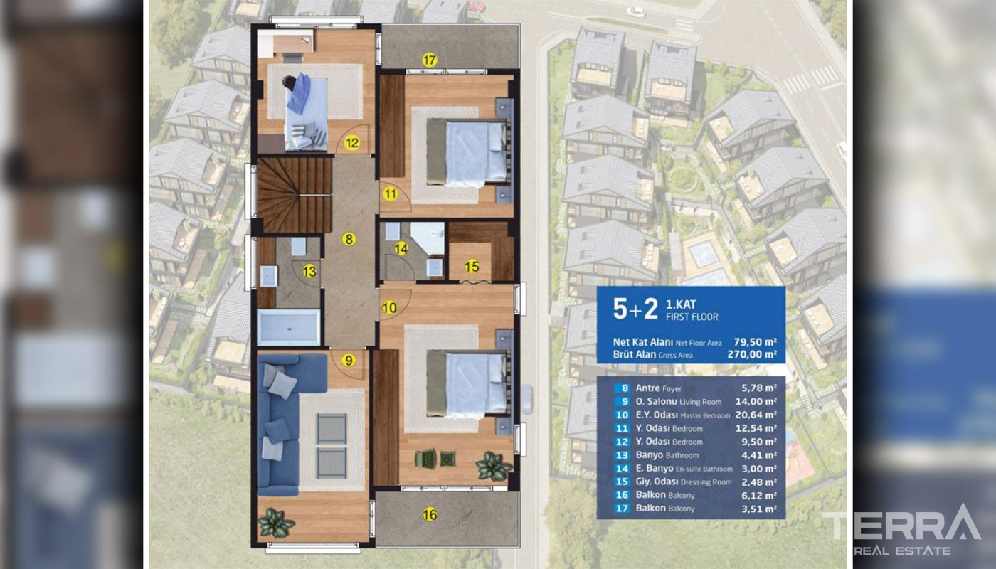 Spacious Villas for Sale in Istanbul Büyükçekmece Surrounded by Nature - 27280