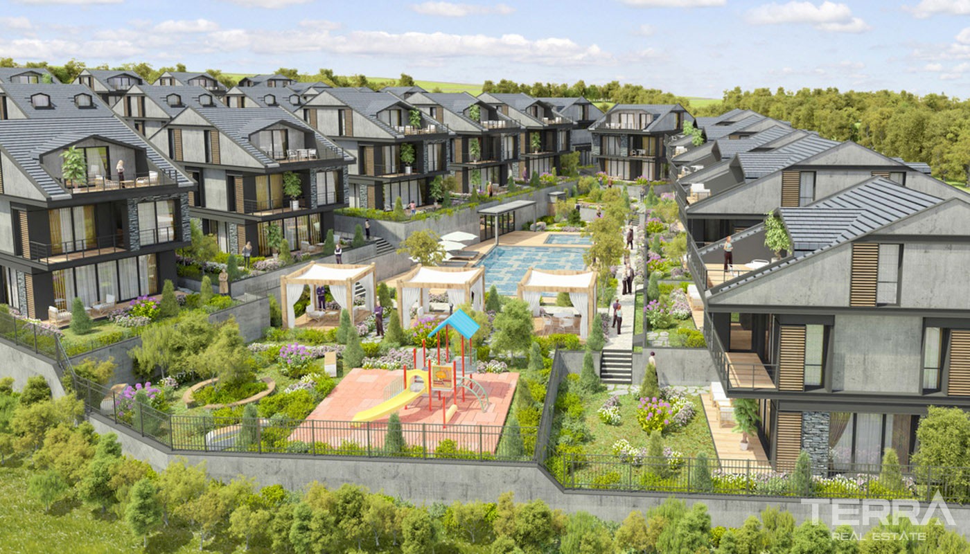 Spacious Villas for Sale in Istanbul Büyükçekmece Surrounded by Nature - 27281