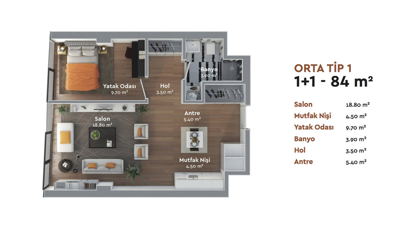 Advanced Istanbul Apartments Located in Bakırköy with Office Concept - 27391