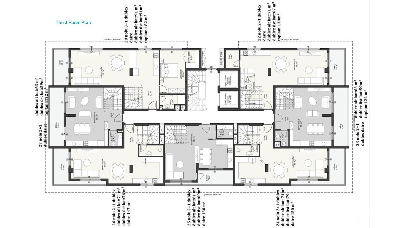 New Alanya Apartments for sale Located Near Cleopatra Beach - 27736