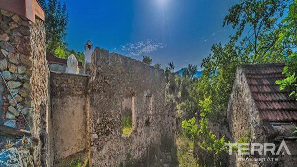Mountain-view Stone House for Sale in Kayaköy Suitable for Investment - 27971