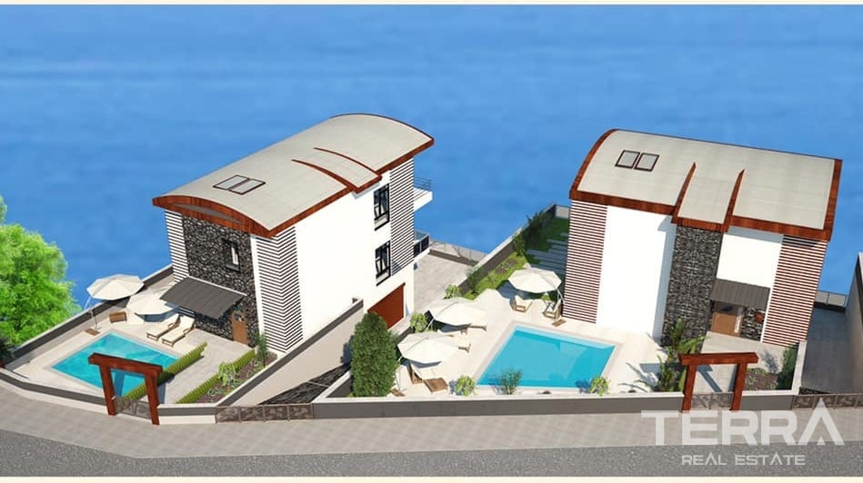 Byggnadstomt med havsutsikt till salu i Alanya Kargıcak