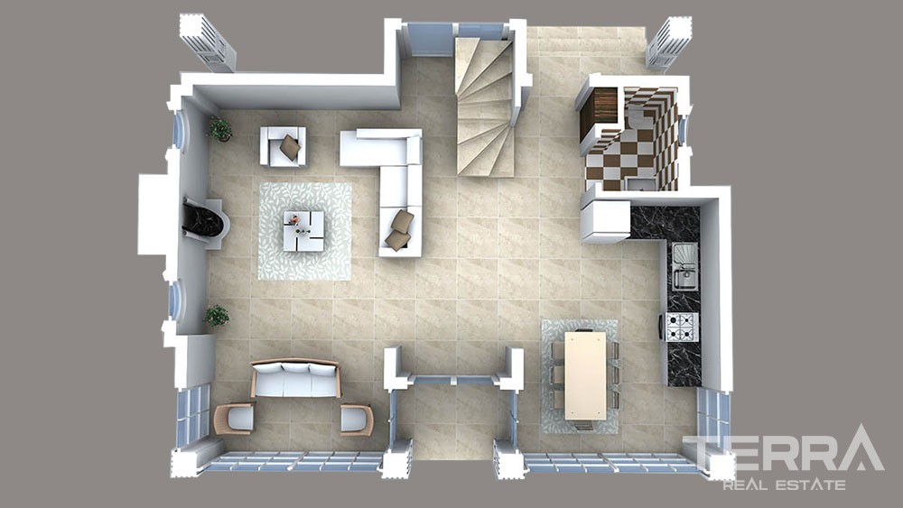 Luxury Villas with Private Pool for Sale in Fethiye Hisarönü - 28008
