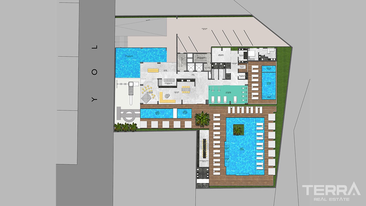 Appartements Elégants Dans une Résidence Neuve à Alanya Mahmutlar - 28318