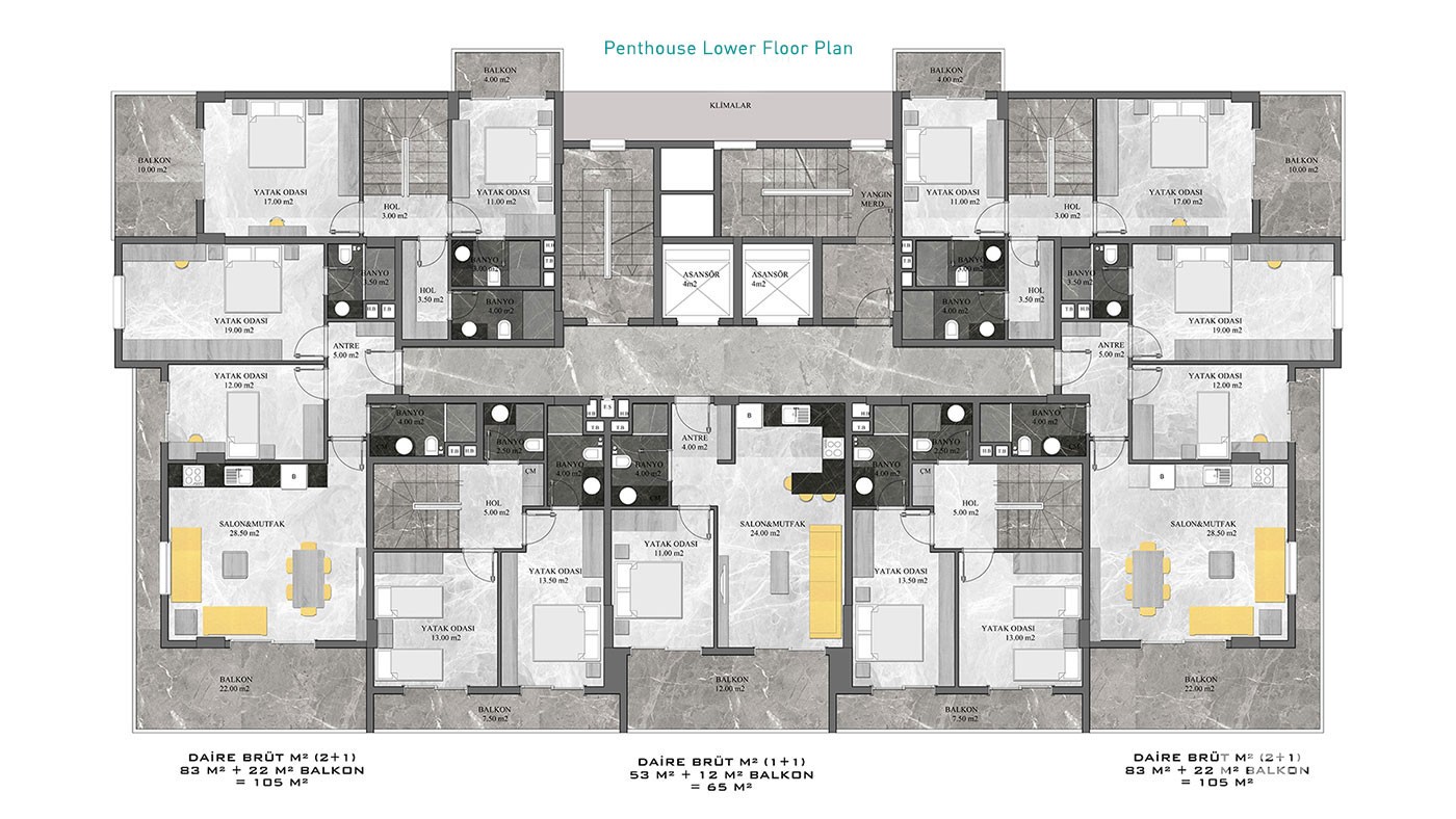 Appartements Elégants Dans une Résidence Neuve à Alanya Mahmutlar - 28321