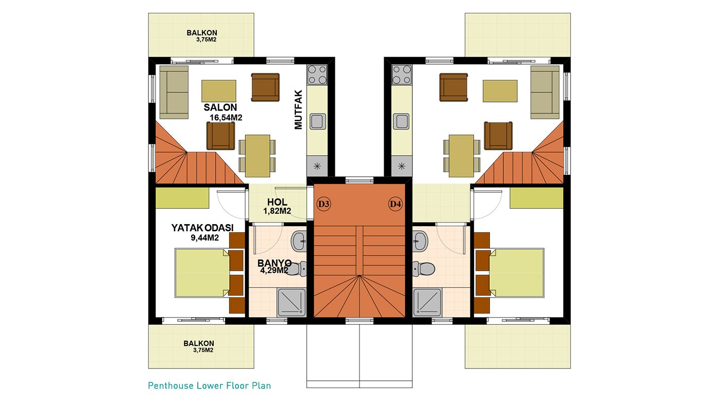 Neu gebaute Apartments in Fethiye Hisarönü, 2 km von der Blauen Lagune - 28332