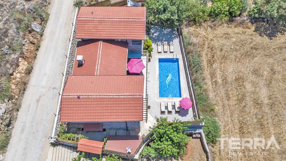 Mountain-view Stonehouse for sale in Fethiye Kayaköy Fully Furnished - 28550