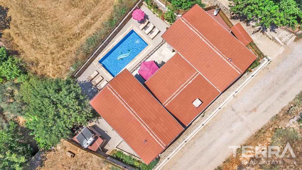 Mountain-view Stonehouse for sale in Fethiye Kayaköy Fully Furnished - 28551