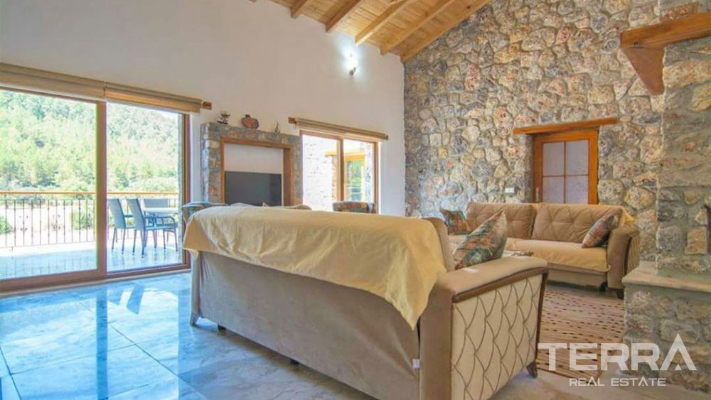 Mountain-view Stonehouse for sale in Fethiye Kayaköy Fully Furnished - 28564