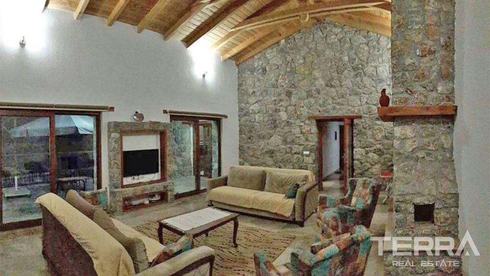 Mountain-view Stonehouse for sale in Fethiye Kayaköy Fully Furnished - 28566