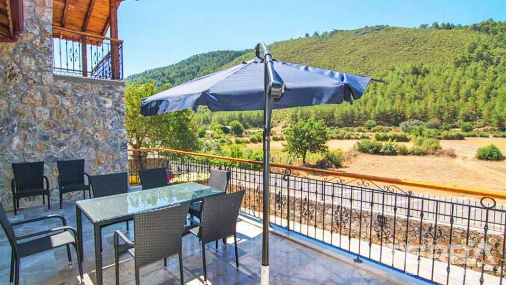 Mountain-view Stonehouse for sale in Fethiye Kayaköy Fully Furnished - 28572