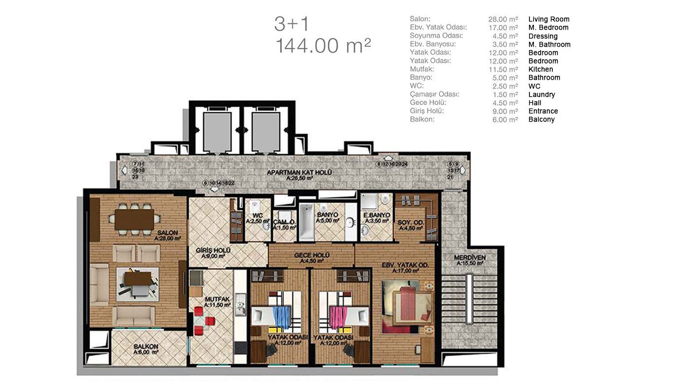 Ready Apartments for Sale on the European side of Istanbul Başakşehir - 28872