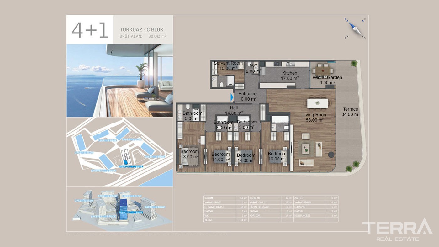 Seafront Apartments with Rich Facilities in Yedi Mavi in Istanbul - 29187