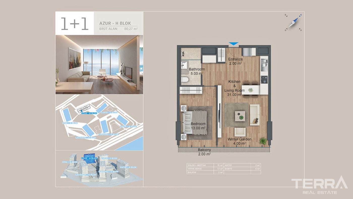 Seafront Apartments with Rich Facilities in Yedi Mavi in Istanbul - 29188