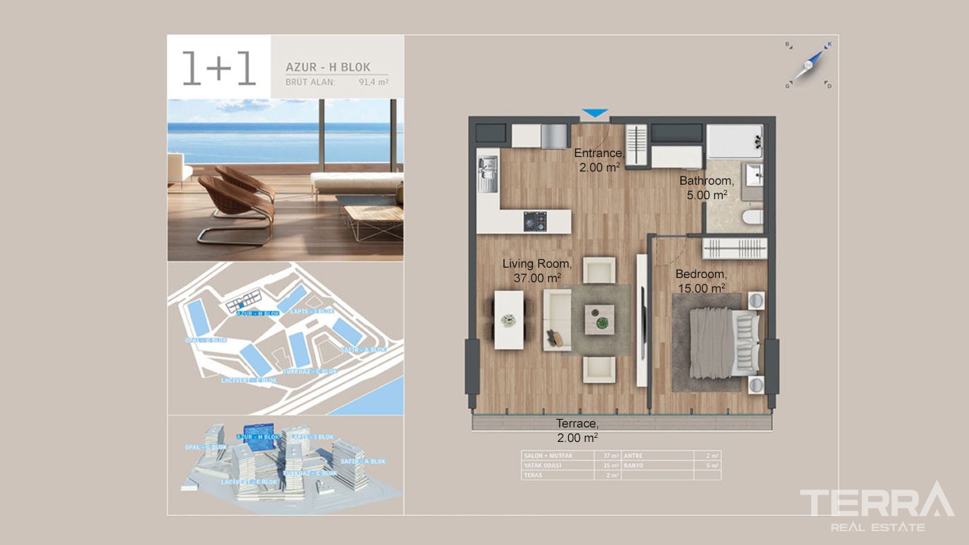 Seafront Apartments with Rich Facilities in Yedi Mavi in Istanbul - 29190