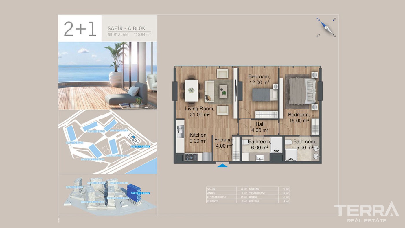 Seafront Apartments with Rich Facilities in Yedi Mavi in Istanbul - 29191