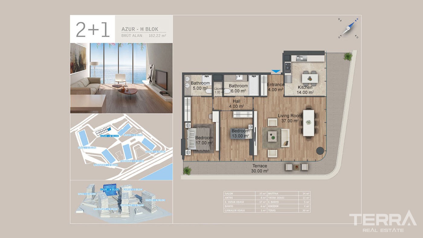 Seafront Apartments with Rich Facilities in Yedi Mavi in Istanbul - 29195