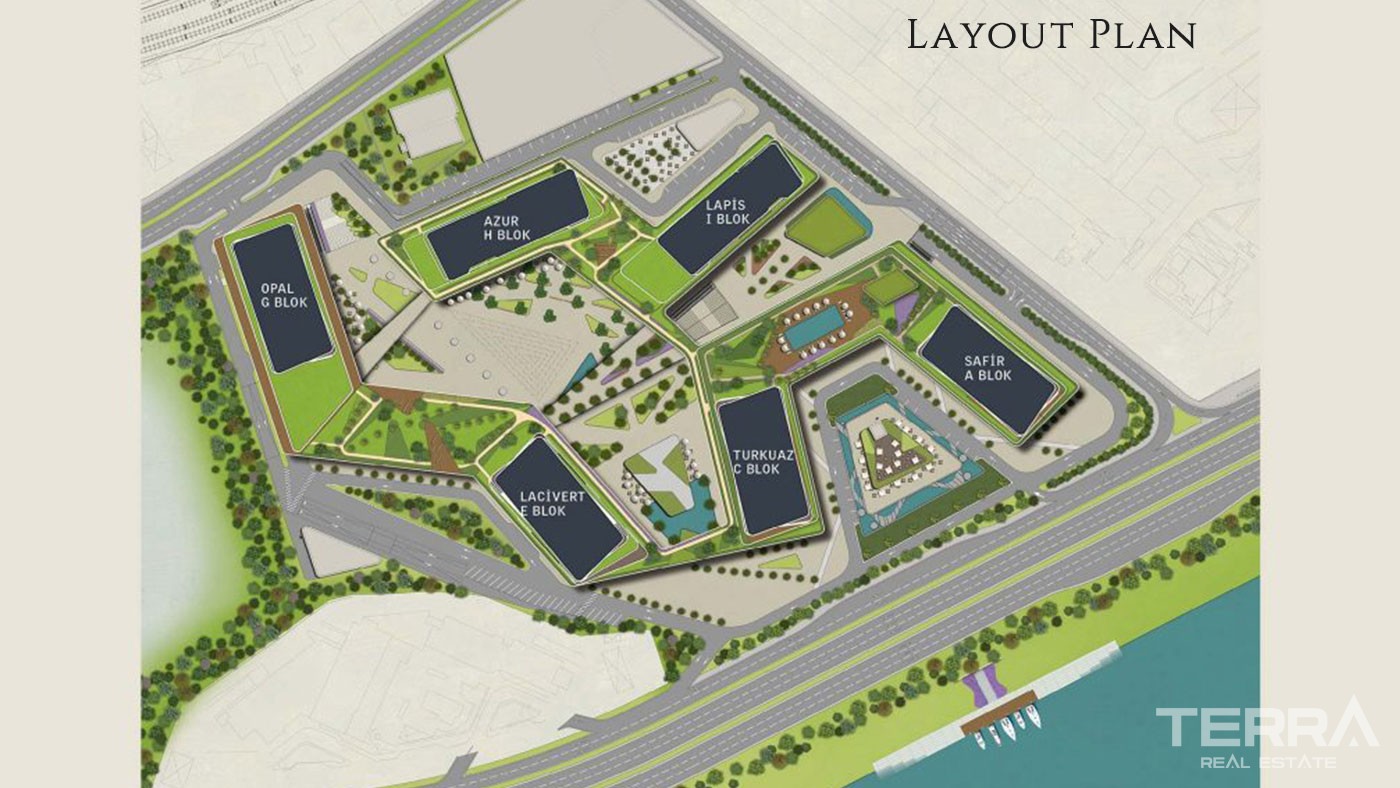Seafront Apartments with Rich Facilities in Yedi Mavi in Istanbul - 29202