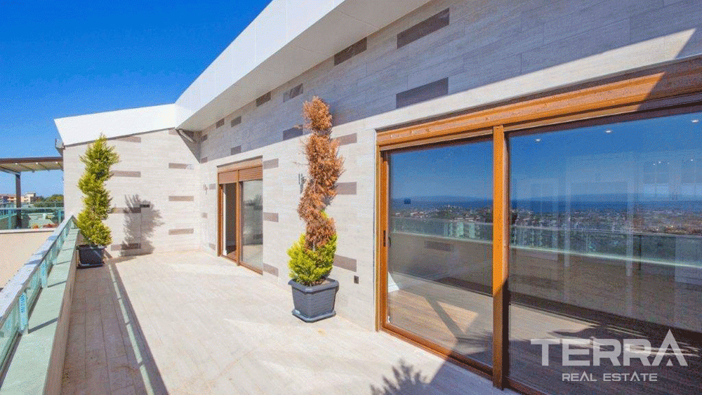 Sea & City View Luxury Penthouse Apartment in Cikcilli Alanya - 29269