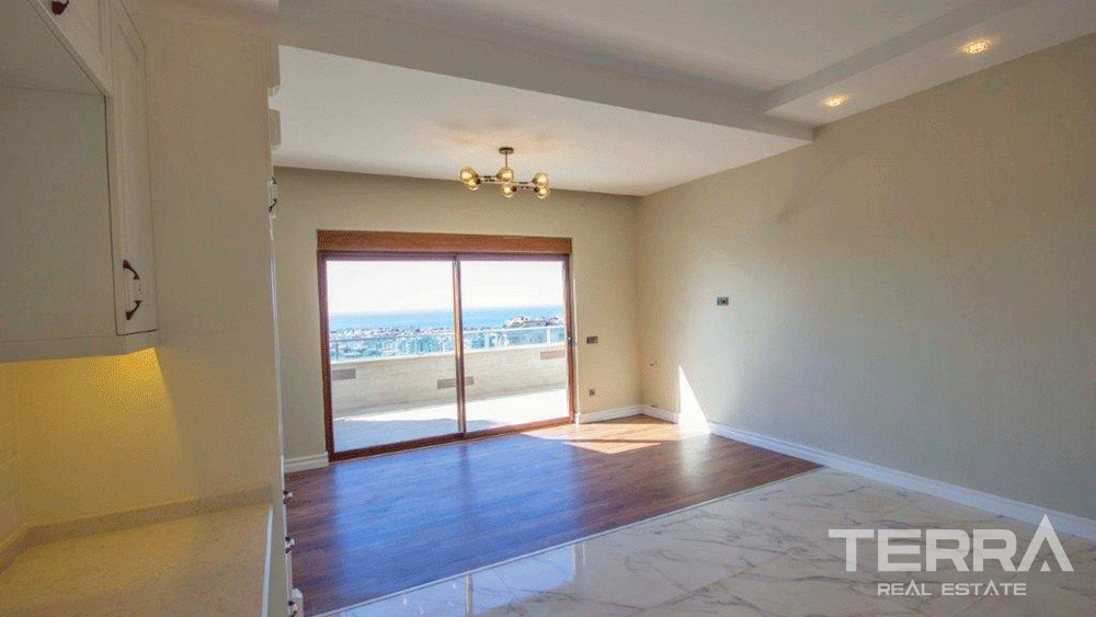 Sea & City View Luxury Penthouse Apartment in Cikcilli Alanya - 29307