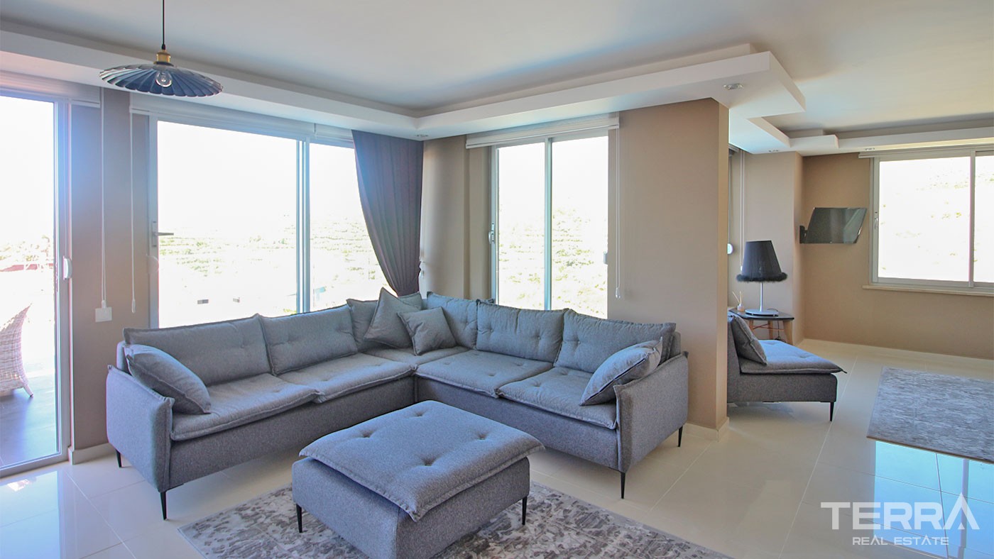 Sea View Villa for Sale in Alanya Kargıcak Surrounded by Nature - 29712