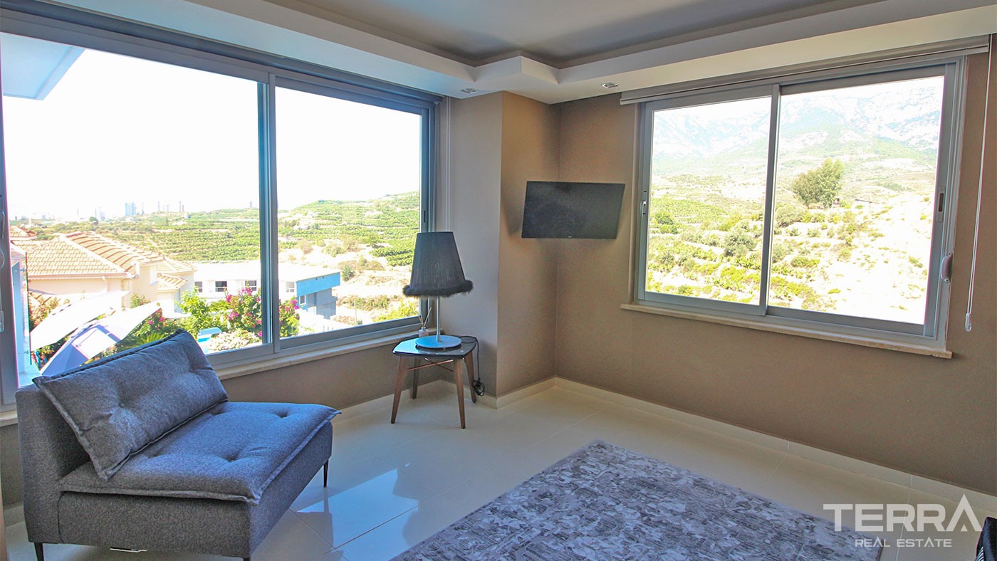 Sea View Villa for Sale in Alanya Kargıcak Surrounded by Nature - 29715