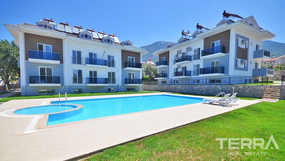 Das Penthouse-Apartment in Ovacık Fethiye bietet einen Bergblick