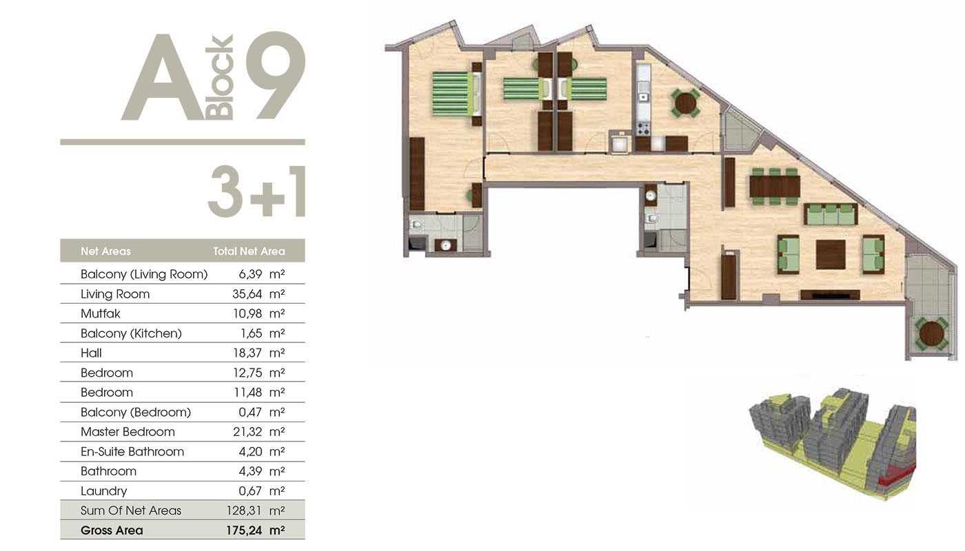 Environmental Friendly Apartments for Sale Located in Istanbul Eyüp - 30641