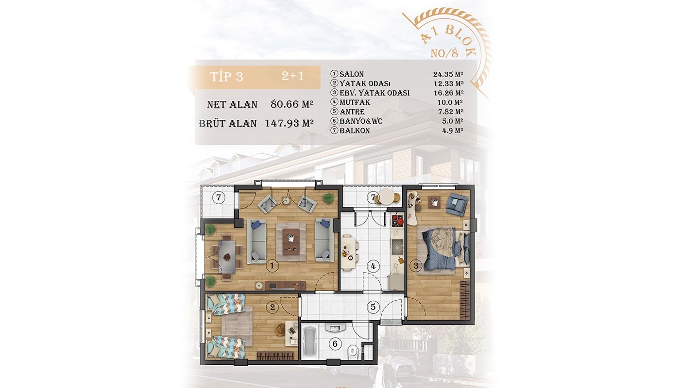 Sea View Apartments in Istanbul, Beylikdüzü in Fors Marina - 30695