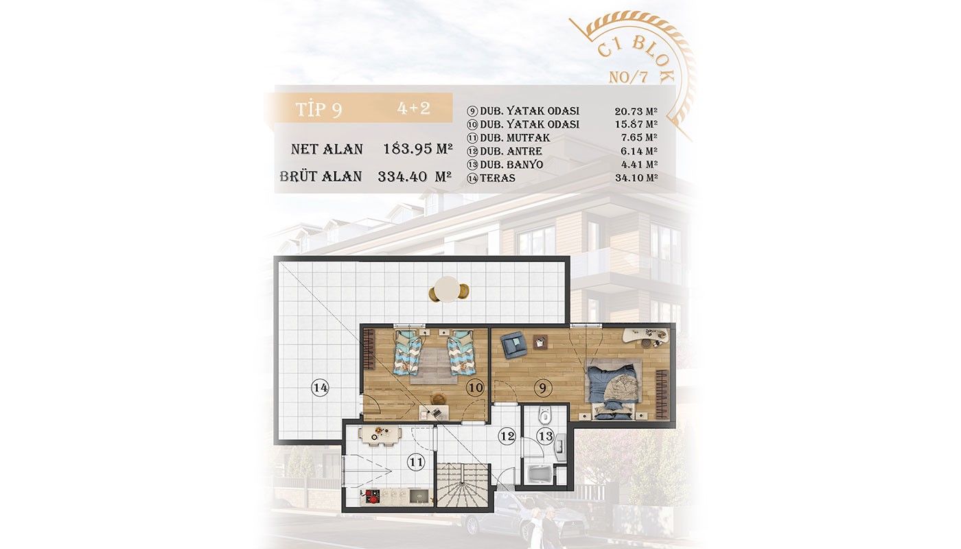 Sea View Apartments in Istanbul, Beylikdüzü in Fors Marina - 30700