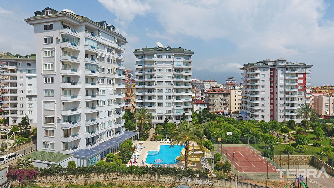 Sea View Flat Located in Cikcilli Alanya Only 750 m to the Beach - 30784