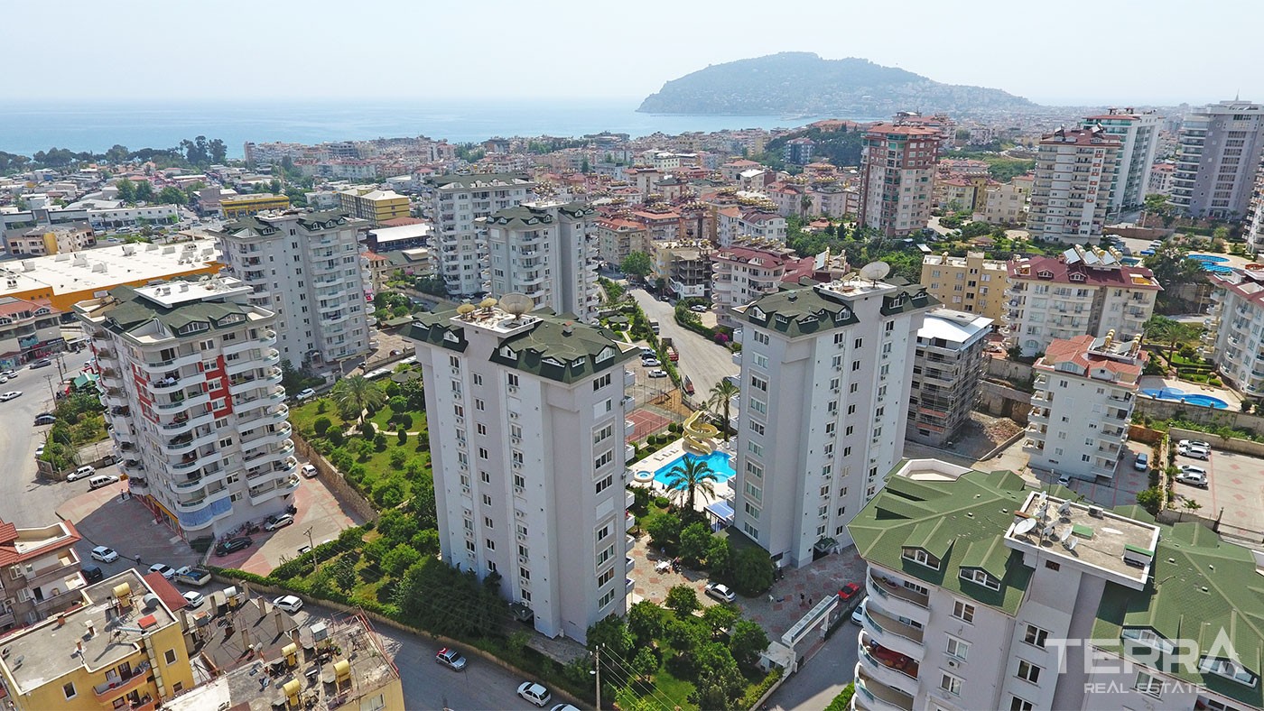 Sea View Flat Located in Cikcilli Alanya Only 750 m to the Beach - 30785