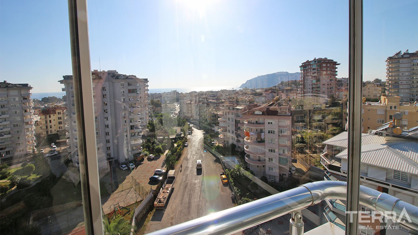 Sea View Flat Located in Cikcilli Alanya Only 750 m to the Beach - 30797