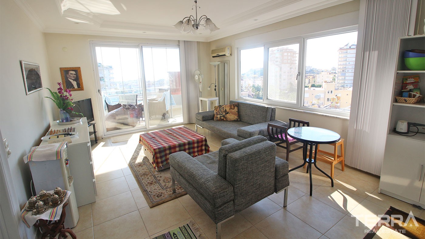 Sea View Flat Located in Cikcilli Alanya Only 750 m to the Beach - 30800