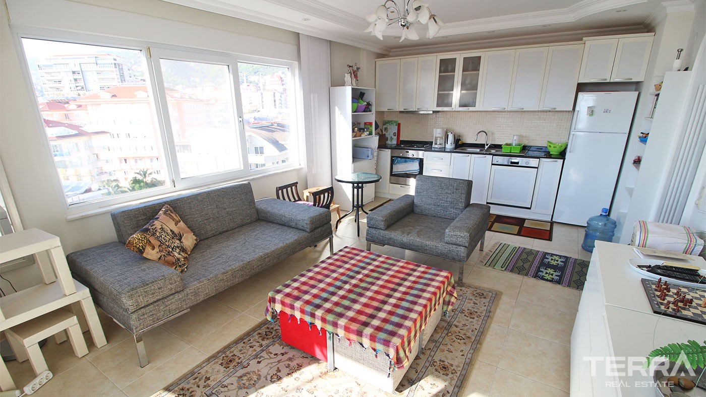 Sea View Flat Located in Cikcilli Alanya Only 750 m to the Beach - 30801