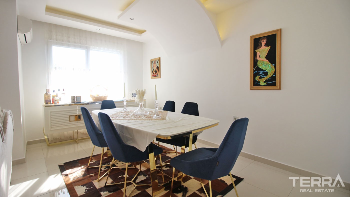 Furnished Penthouse Apartment Located in Alanya 150 m to Kestel Beach - 30809