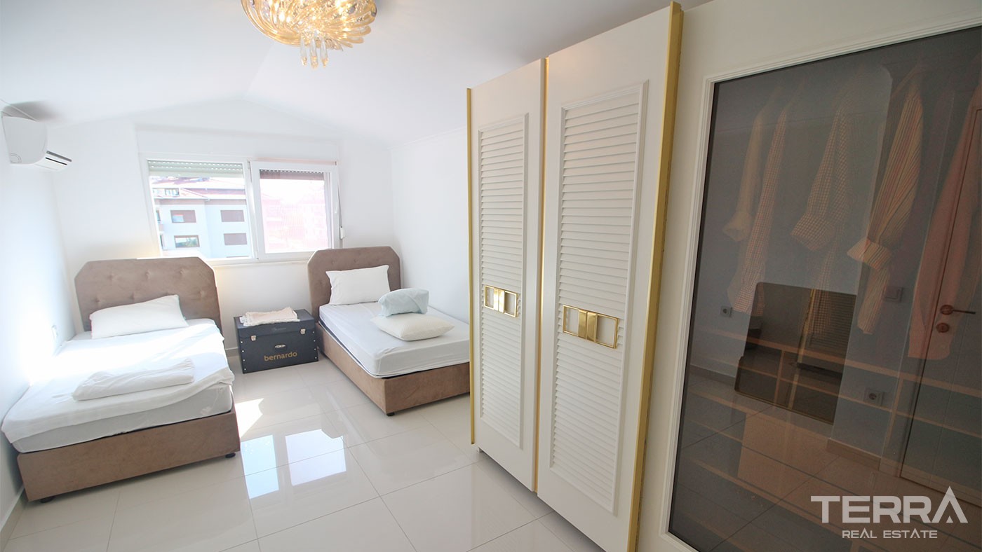 Furnished Penthouse Apartment Located in Alanya 150 m to Kestel Beach - 30815