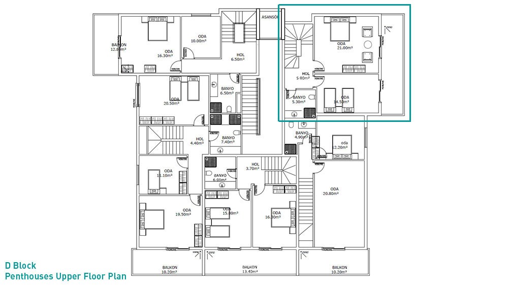 Furnished Penthouse Apartment Located in Alanya 150 m to Kestel Beach - 30835