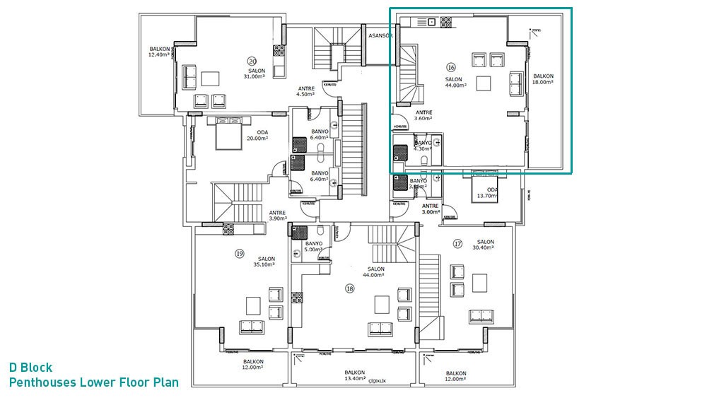 Furnished Penthouse Apartment Located in Alanya 150 m to Kestel Beach - 30836