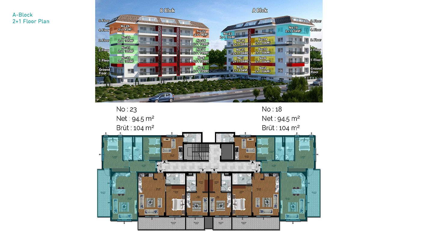 New Apartments in Alanya with Walking Distance to Kestel Beach - 30907