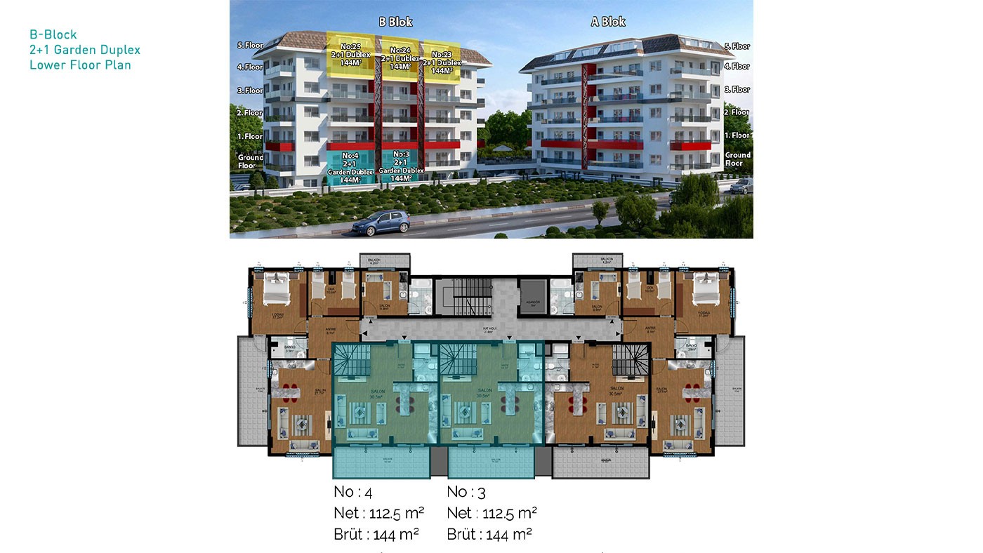 New Apartments in Alanya with Walking Distance to Kestel Beach - 30909
