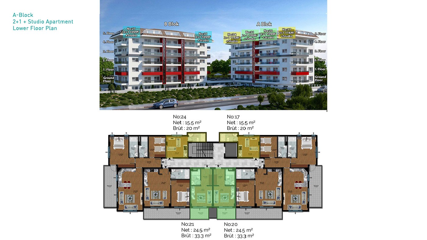 New Apartments in Alanya with Walking Distance to Kestel Beach - 30915