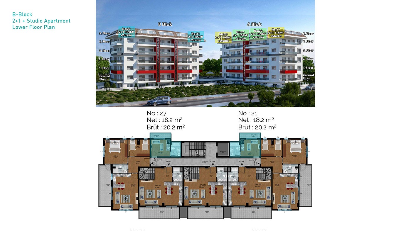 New Apartments in Alanya with Walking Distance to Kestel Beach - 30916
