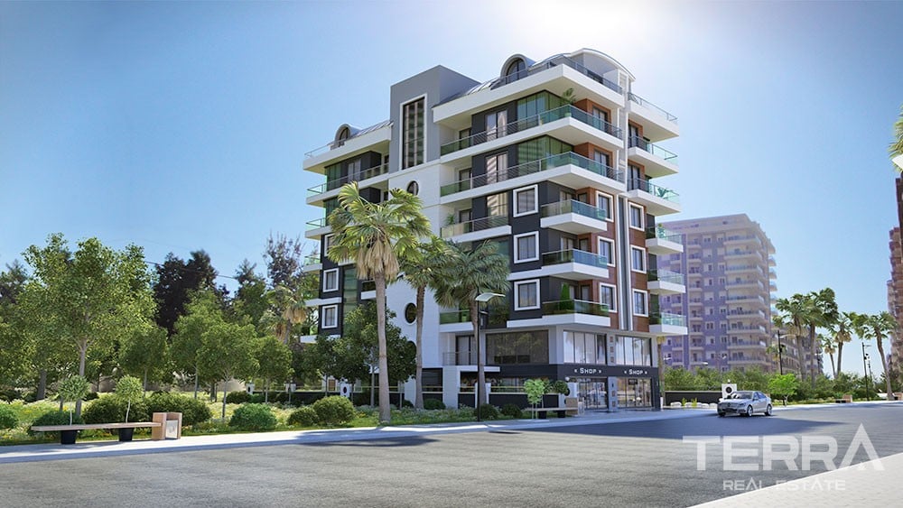 New Apartments for Sale in Alanya Mahmutlar Only 400 m to the Beach