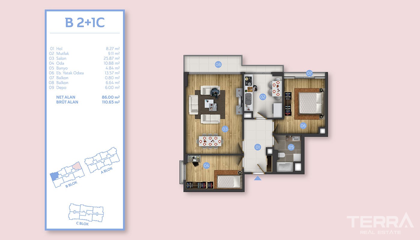 Sea View Istanbul Apartments for Sale in Mimaroba Büyükçekmece - 31255