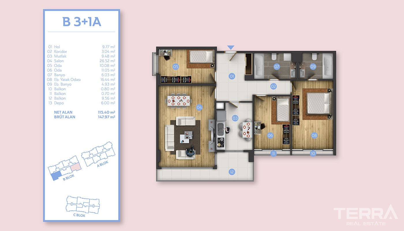 Sea View Istanbul Apartments for Sale in Mimaroba Büyükçekmece - 31257