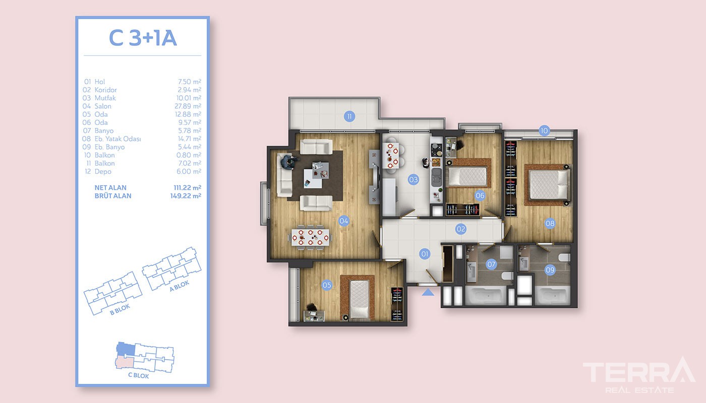 Sea View Istanbul Apartments for Sale in Mimaroba Büyükçekmece - 31259