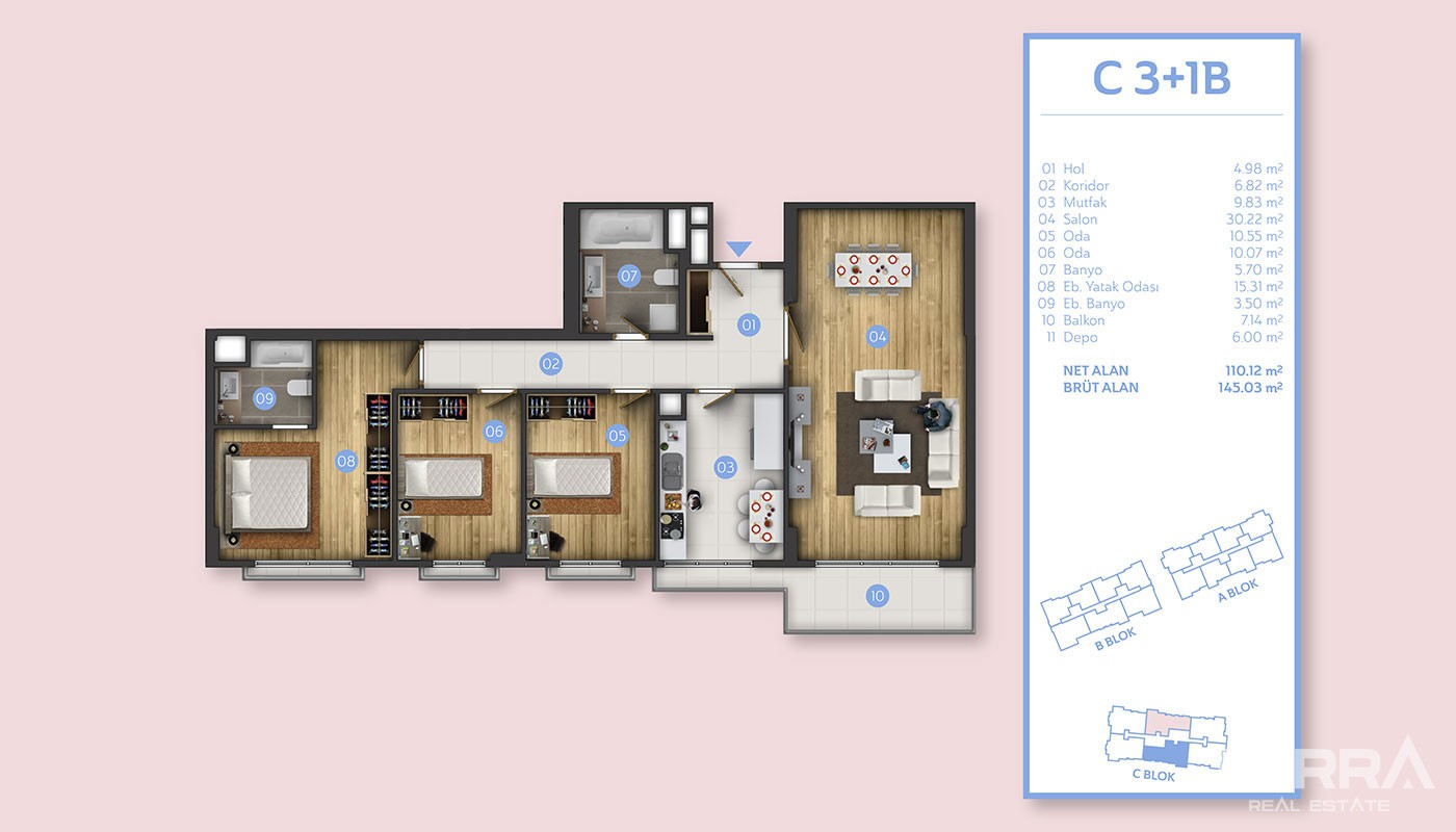 Sea View Istanbul Apartments for Sale in Mimaroba Büyükçekmece - 31260