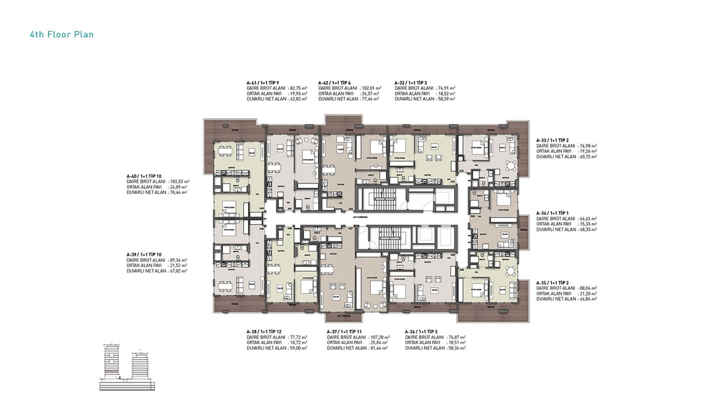 High-end Apartments in Istanbul Kağıthane with Rental Guarantee - 31343
